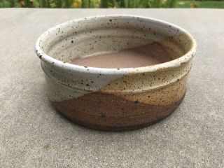 Early David Cressey / Robert Maxwell Pot With Flame Glazes 8.  25 X 3.  25