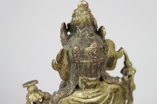 Antique Chinese Sino - Tibetan 19th /20th Century Gilt Bronze Buddha Bodhisattva 10