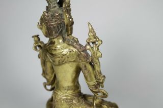 Antique Chinese Sino - Tibetan 19th /20th Century Gilt Bronze Buddha Bodhisattva 7