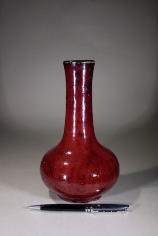Antique Chinese Ox Blood Glazed Vase Kangxi - 12