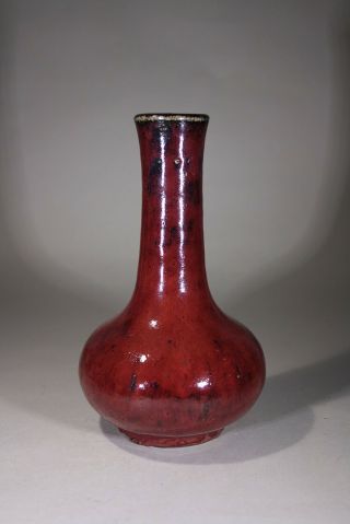 Antique Chinese Ox Blood Glazed Vase Kangxi - 3