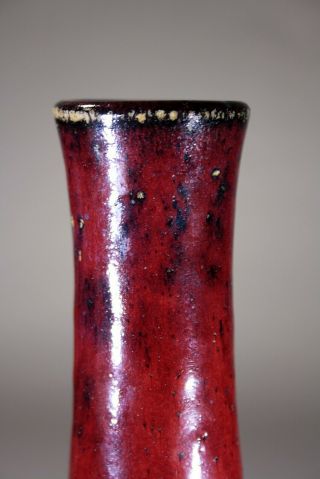 Antique Chinese Ox Blood Glazed Vase Kangxi - 6