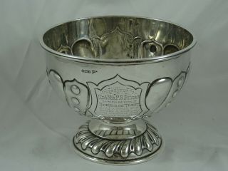 Attractive Edwardian Solid Silver Rose Bowl,  1911,  459gm - Walker & Hall