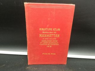 Miniature Atlas - Borough Of Manhattan - Ebelcher Hyde 1912 Philip M.  Stern