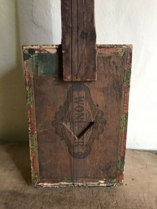 RARE Old Antique Handmade Wooden Cigar Box Banjo Patina AAFA Musical Instrument 2