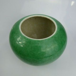 Chinese Antique Guan Ware Apple Green Crackle Glaze Alms Bowl c18th/19th QING Ge 8