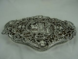 , And Very Large,  Solid Silver Dressing Table Box,  1909,  196gm