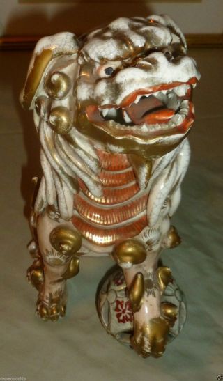 Fine Antique Chinese Porcelain Foo Dog - Gold gilt - exquisite & rare - 19th C. 8