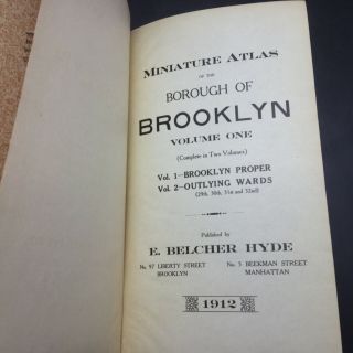 Miniature Atlas - Borough of Brooklyn - Ebelcher Hyde 1912 Philip M.  Stern 3