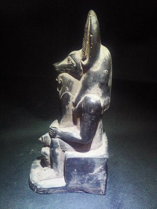 EGYPTIAN ANTIQUES ANTIQUITIES God Anubis Jackal Head Dog Statue 2685 - 2181 BC 10