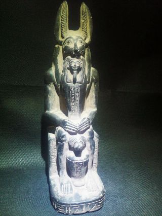 Egyptian Antiques Antiquities God Anubis Jackal Head Dog Statue 2685 - 2181 Bc