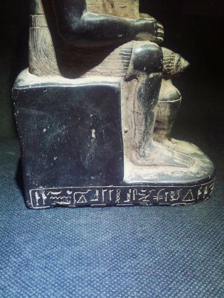 EGYPTIAN ANTIQUES ANTIQUITIES God Anubis Jackal Head Dog Statue 2685 - 2181 BC 7