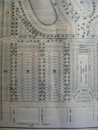 RARE 1908 Surveyor Map of Ocean City Gardens Jersey NJ PLAN NO.  1 10