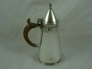 SMART solid silver SIDE HANDLED COFFEE POT,  1922,  391gm 2