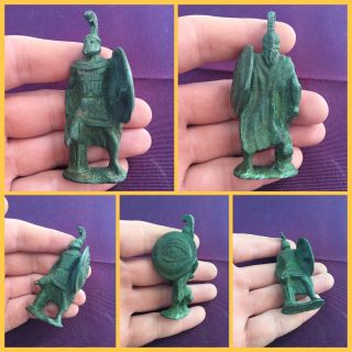 Rare Ancient Roman Bronze Male Gladiator Statue,  2nd To 4th Century Ad