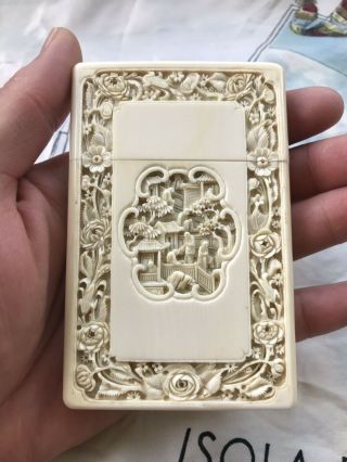 Chinese Oversized Carved Card Case