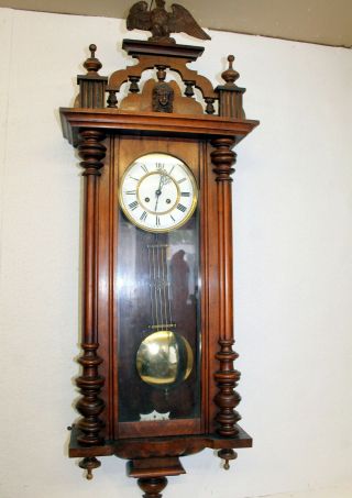 Antique Wall Clock Vienna Regulator 19th century Cimes Clock 3
