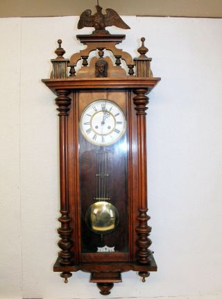 Antique Wall Clock Vienna Regulator 19th century Cimes Clock 4