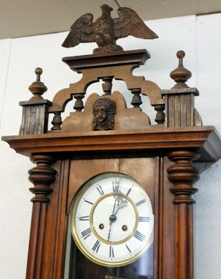 Antique Wall Clock Vienna Regulator 19th century Cimes Clock 5