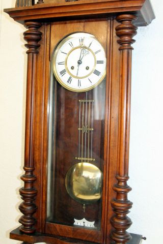 Antique Wall Clock Vienna Regulator 19th century Cimes Clock 6