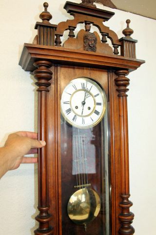 Antique Wall Clock Vienna Regulator 19th century Cimes Clock 7