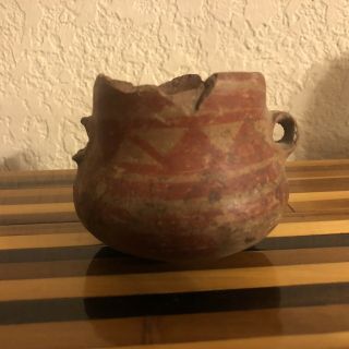 Authentic Pre Columbian Central American Pottery Bowl Red Paint Artifact 1200 AD 2