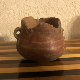Authentic Pre Columbian Central American Pottery Bowl Red Paint Artifact 1200 AD 4