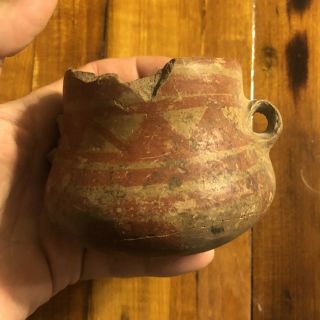 Authentic Pre Columbian Central American Pottery Bowl Red Paint Artifact 1200 AD 6