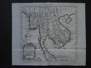 1757 Bellin Atlas Map Thailand - Cambodia - Carte De L 