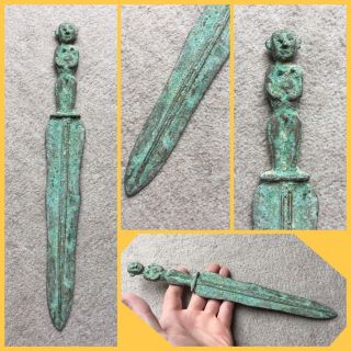 Very Rare Ancient Bronze Sasasian Sacrificial Cutlery,  C 300 - 600 Ad
