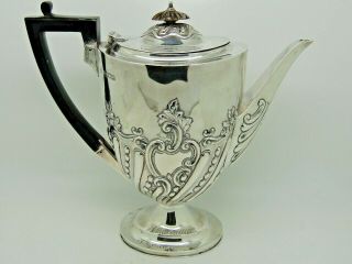 Antique Victorian Silver Teapot London 1900 – Goldsmiths & Silversmiths 612g