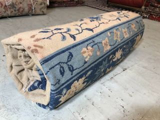 Auth: 19th C Antique Peking Chinese Rug Elegant Ivory Velvety Beauty 9x11.  6 NR 12