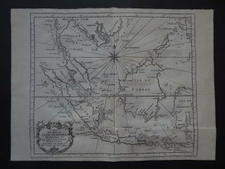1752 Bellin Atlas Map Java - Sumatra - Borneo - Indonesia - Se Asia - Malaysia