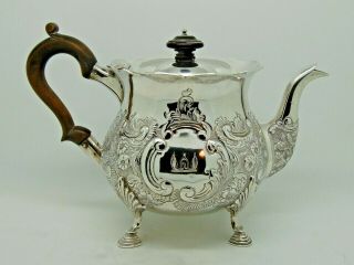 Antique Silver Teapot London 1902 – Goldsmiths & Silversmiths Co Ltd 687g