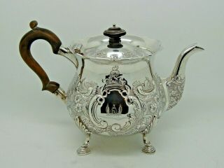 Antique Silver Teapot London 1902 – Goldsmiths & Silversmiths Co Ltd 687g 2