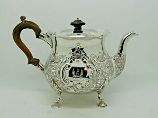 Antique Silver Teapot London 1902 – Goldsmiths & Silversmiths Co Ltd 687g 3