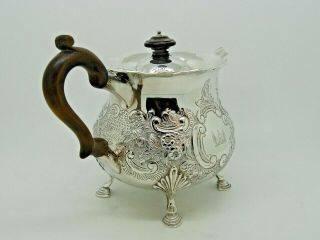 Antique Silver Teapot London 1902 – Goldsmiths & Silversmiths Co Ltd 687g 5