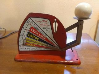 Vintage Antique Jiffy - Way Egg Scale With Egg