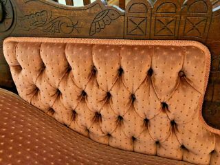 Antique Eastlake Victorian Fainting Couch Chaise Lounge Recamier - Circa 1880 ' s 4