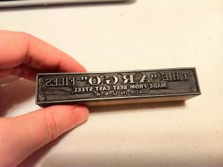 Vintage Letterpress Printing Block The Argo Files Made From Cast Steel