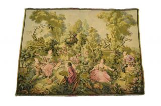 Antique Woven French Victorian Tapestry Made In France 28 " X 38 "