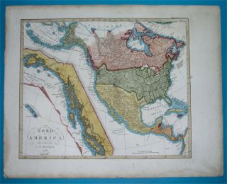 1823 Unusual Map Texas California In Mexico United States Canada