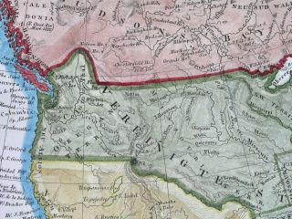 1823 UNUSUAL MAP TEXAS CALIFORNIA in MEXICO UNITED STATES CANADA 5