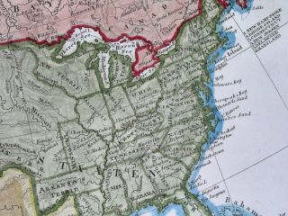 1823 UNUSUAL MAP TEXAS CALIFORNIA in MEXICO UNITED STATES CANADA 6