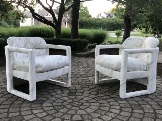 Mid Century Modern Drexel Parson Style Lounge Chairs