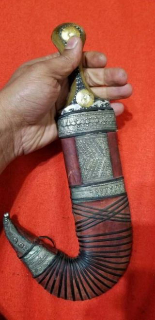TOP Antique yemen YEMENI - knife - khanjar خنجر يماني handmade yemen Dagger jambiya 10