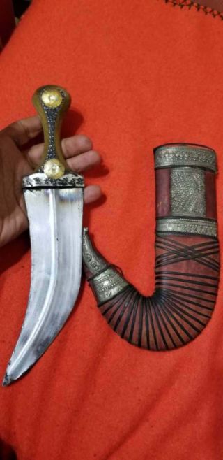 TOP Antique yemen YEMENI - knife - khanjar خنجر يماني handmade yemen Dagger jambiya 8