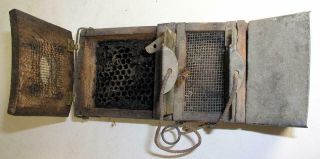 Antique Wooden Bee Lining Or Hunting Box Apiary Beekeeping Primitive Farmer Made 8