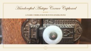 100,  Year Old Rare and Unique Antique Custom - made Chestnut Corner Cupboard 2