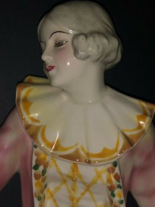 ART DECO AUSTRIAN WIEN GOLDSCHEIDER POTTERY CERAMIC WOMAN FIGURE STATUE 9